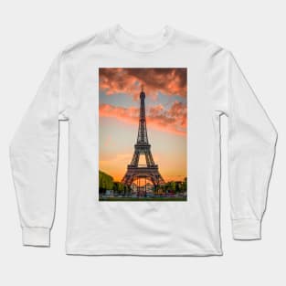 Eiffel Tower Sunset Long Sleeve T-Shirt